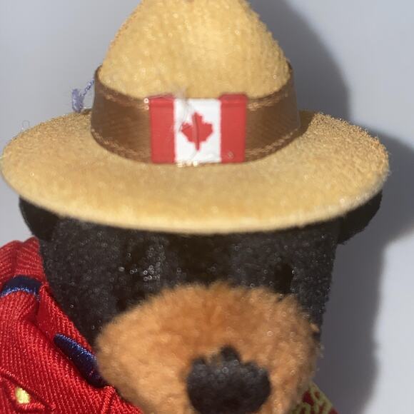 Canada RCMP Mounted Police Black Bear Keychain Clip Stuffed Animal House Plush - Picture 5 of 10